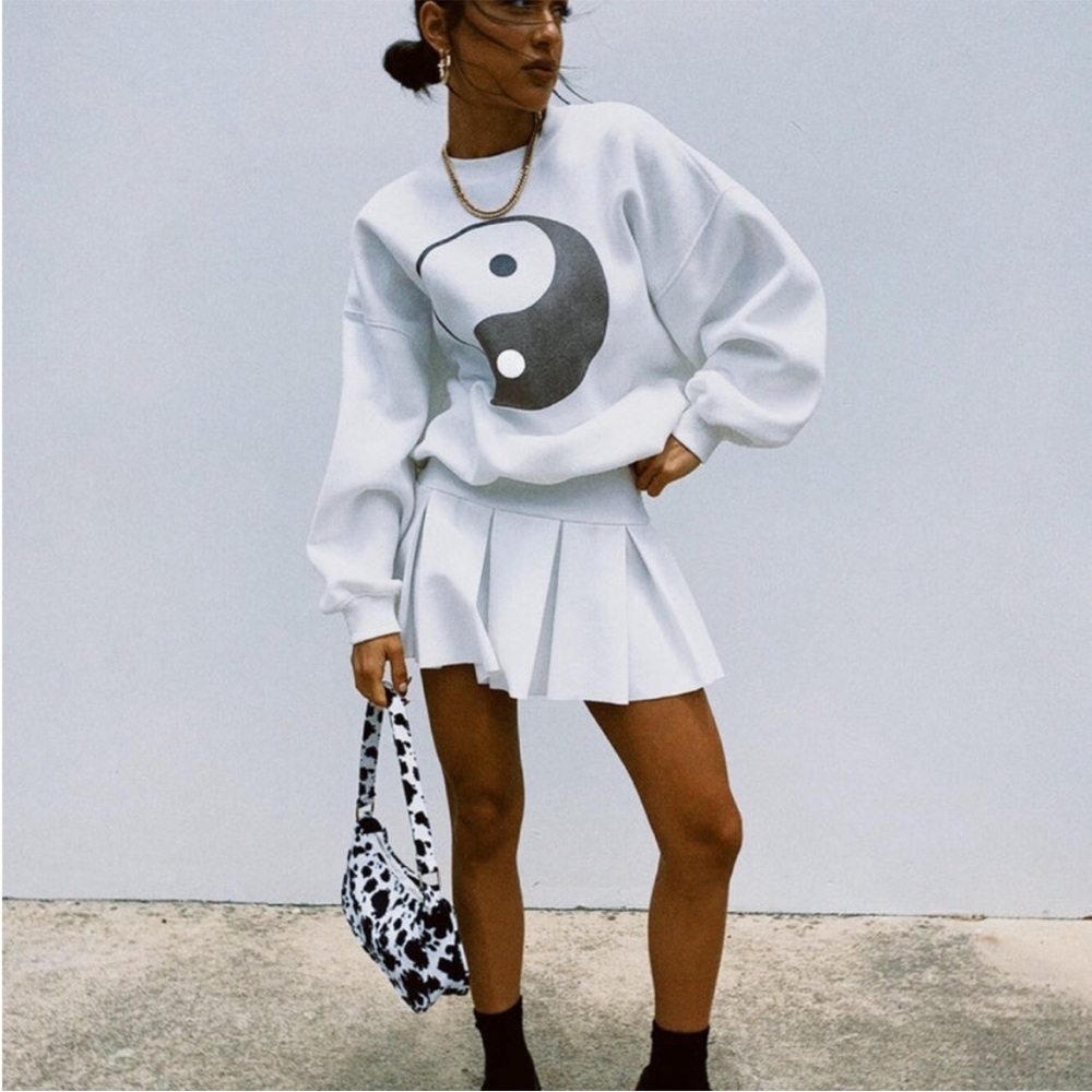 Princess Polly oversized ying and yang crew neck